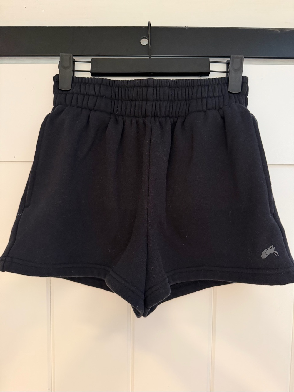 Alphalete Black Sweatshorts with Wolf Logo